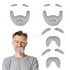 4 Bags 2 Styles Polyester Christmas Santa Claus Beard AJEW-CA0004-95-8