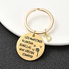 201 Stainless Steel & Brass Letter Keychain KEYC-YW00095-04-1