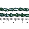 Opaque Solid Color Electroplate Glass Beads Strands EGLA-N013-P6mm-B04-4