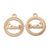 Long-Lasting Plated Brass Filigree Charms KK-K336-03KCG-1