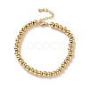 PVD Vacuum Plating 201 Stainless Steel Round Beaded Bracelet for Women STAS-D179-03G-01-1
