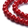 Baking Paint Glass Round Bead Strands DGLA-Q020-8mm-M-3
