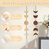 2Pcs 2 Colors Moon Phases Wood Beaded Pendant Decoration HJEW-CP0001-16-5