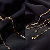 Brass Cable Chains Necklace Making MAK-PH0004-15-5