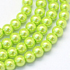 Baking Paint Pearlized Glass Pearl Round Bead Strands HY-Q003-4mm-66-1