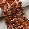 Natural Red Rabbit Fur Rutilated Quartz Beads Strands G-L649-C06-01-1