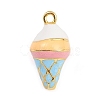 Brass Enamel Charms KK-I352-14G-02-1