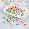 Fashewelry 100Pcs 5 Style Handmade Polymer Clay Beads FIND-FW0001-33-15