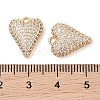 Brass Micro Pave Clear Cubic Zirconia Pendants KK-S388-01G-02-3
