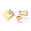 304 Stainless Steel Stud Earring Findings X-STAS-Q223-07-2