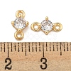 Rack Plating Brass Pave Clear Cubic Zirconia Links KKB-L215-047B-LG-3