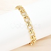 304 Stainless Steel Link Chain Bracelets BJEW-H207-01A-G-3