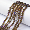 Electroplate Transparent Glass Beads Strands EGLA-A034-T4mm-F01-1