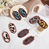 Olycraft DIY Leopard Print Pattern Rectangle Dangle Earring Making Kit DIY-OC0009-49-5