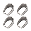 Tarnish Resistant 201 Stainless Steel Snap on Bails STAS-H052-3