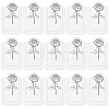 40Pcs PP Plastic Floating Page Marker Bookmarks AJEW-BC0009-20-1