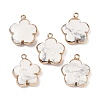 Natural Howlite Pendants G-P566-01G-13-1