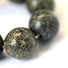 Natural Serpentine/Green Lace Stone Round Bead Strands G-E334-6mm-14-4