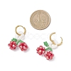 Cherry 304 Stainless Steel Huggie Hoop Earrings EJEW-TA00772-4