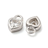 Real Platinum Plated Rhodium Plated 925 Sterling Silver Charms STER-K176-03A-P-3