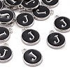 Platinum Plated Alloy Charms X-ENAM-S118-02J-P-4