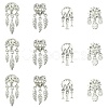 12Pcs 4 Styles Alloy European Beads FIND-CJ0005-01-1