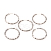 Tarnish Resistant 201 Stainless Steel Huggie Hoop Earrings EJEW-L250-01M-P-1