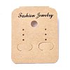 Kraft Paper Plastic Jewelry Display Cards DIY-K032-12-1