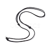 Adjustable Waxed Cord Pendant Necklace Makings NJEW-JN04668-4