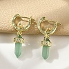 Natural Mixed Stone Hoop Earrings EJEW-P306-01G-3