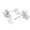 Anti-Tarnish Sterling Silver Stud Earrings EJEW-C087-07A-P-2