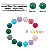 240Pcs 8 Style Natural Dyed White Jade Beads G-AR0003-96-2