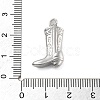 Brass Micro Pave Clear Cubic Zirconia Pendants KK-D283-34P-03-3