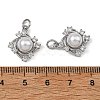 SHEGRACE Brass Pave Clear Cubic Zirconia Charms XGRQ4D909-663P-3