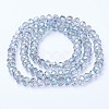Electroplate Transparent Glass Beads Strands X-EGLA-A034-T6mm-Y05-2