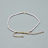 Adjustable Natural Rose Quartz Braided Bead Bracelets BJEW-F391-A01-4