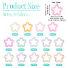 90Pcs 15 Colors Imitation Jelly Acrylic Pendants MACR-TA0002-49-4