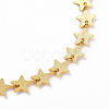 Star Brass Link Chain Necklaces NJEW-JN02949-2