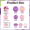 120Pcs 8 Styles Food Grade Eco-Friendly Silicone Focal Beads SIL-PA0001-02-2
