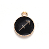 Alloy Enamel Pendants ENAM-S124-01B-08F-2