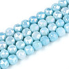 Anti-Tarnish Electroplate Glass Beads Strands GLAA-N010-6mm-05-1