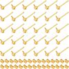 60Pcs 2 Styles Brass Stud Earring Findings KK-CA0001-35G-1
