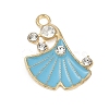 Alloy Enamel Pendants with Rhinestone FIND-Z070-07G-04-1