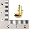 Brass Micro Pave Cubic Zirconia Letter Links KK-I717-04L-3