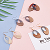 SUPERFINDINGS DIY 6 Pairs Mixed Shape Resin & Walnut Wood Earring Makings DIY-FH0001-95-6