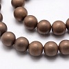 Electroplate Non-magnetic Synthetic Hematite Beads Strands G-R363-8mm-05-1