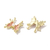 Rack Plating Alloy Enamel Pendants FIND-C049-05G-2