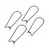 304 Stainless Steel Hoop Earrings Findings Kidney Ear Wires Ion Plating(IP) STAS-L216-22A-B-1