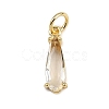 Brass Micro Pave Cubic Zirconia Pendants KK-C114-25G-2