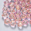 Transparent Spray Painted Glass Beads GLAA-S190-005A-07-1